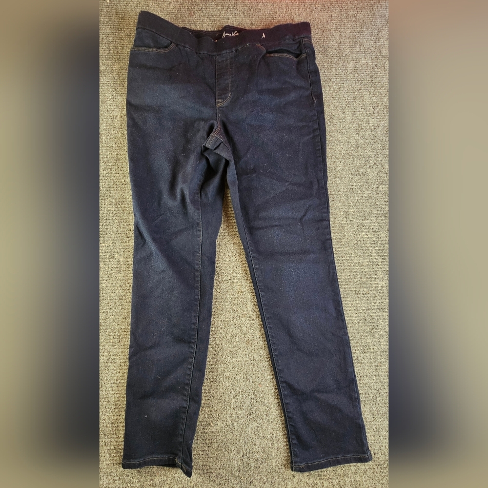 Gloria Vanderbilt Dark Blue Denim Size 16 Jeans All Around Slimming Effect Women